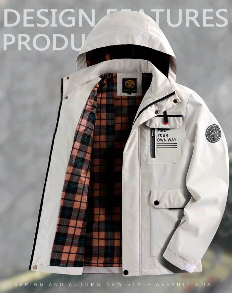 🎆【M-6XL】Νέο ζεστό ανδρικό μπουφάν αντιανεμικό και αδιάβροχο για το φθινόπωρο-χειμώνα