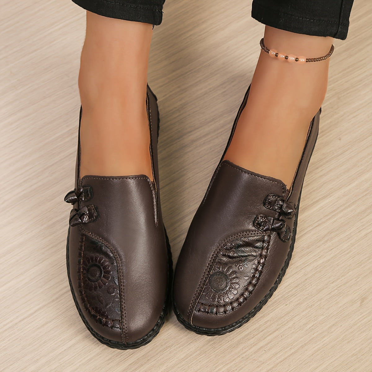 ✨50% kedvezmény✨【35-42】 Női bőr, csúszásmentes, vízálló cipő, puha talppal