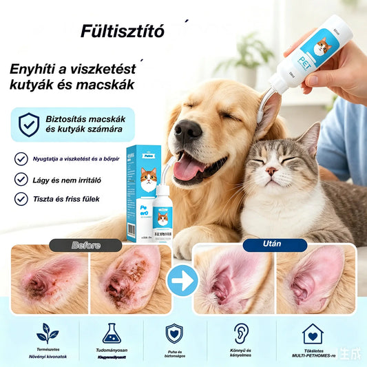 🐶2 tétel 8900 Ft.🐱 Fültisztító kutyák és macskák fülviszketésének enyhítésére.