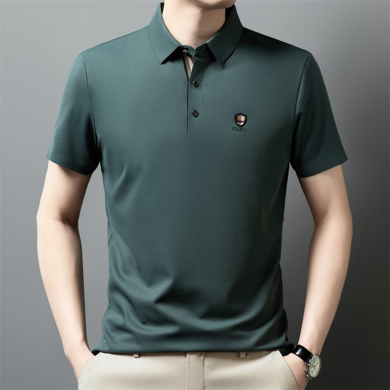 【M-4XL】Καλοκαιρινό μπλουζάκι πόλο με κοντό μανίκι και γιακά από μετάξι Ice γιακά 2026