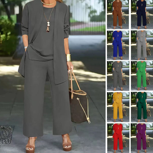 🧥【S-5XL】Elegancki damski komplet 3-częściowy o luźnym kroju🍂