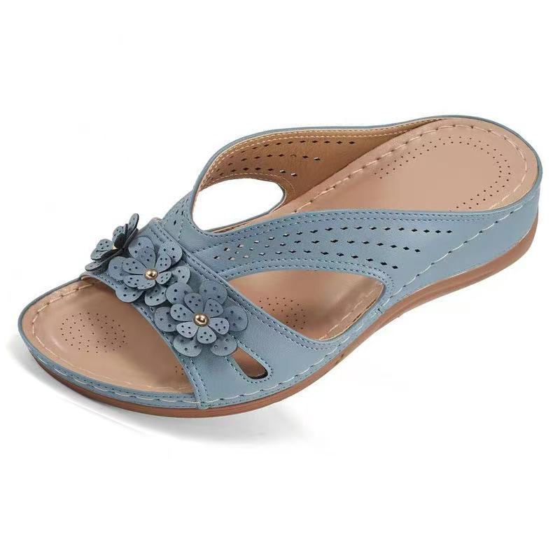 💓👡【Dostępne w 7 kolorach】Letnie sandały z wydrążonym obcasem, wysokiej jakości, wygodne na co dzień