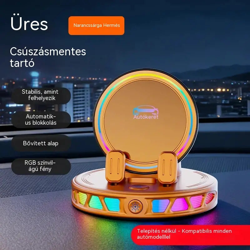 đ± RGB autĂłs tartĂł automatikus rögzĂtĂ©ssel Ă©s 15 W-os vezetĂ©k nĂ©lkĂŒli töltĂ©ssel