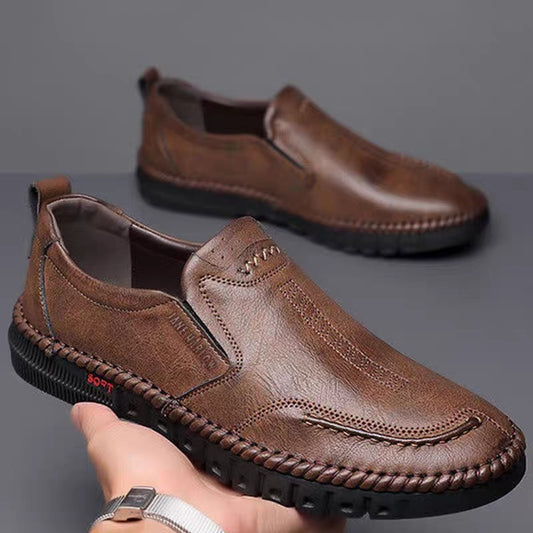 👞【39-44】Férfi bőr alkalmi cipő puha talppal