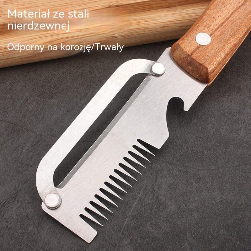 ✅Kup 1, a 1 dostaniesz gratis (2 produkty) 🧅🔪 Wielofunkcyjny obierak kuchenny 3 w 1: obiera, kroi i otwiera butelki! 🔥4291273