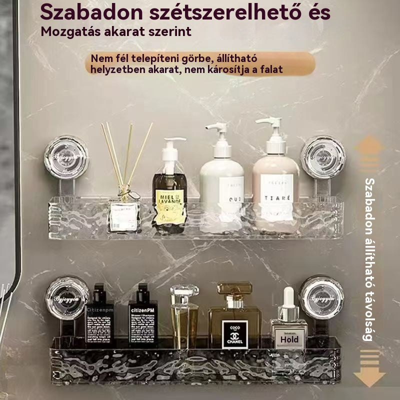 🍽️🧺🔥Vegyél egyet, kapsz egyet ingyen🔥 Ütésmentes tapadókorongos tárolóállvány, stílusos, hullámos lefolyótartó, konyhába és fürdőszobába is alkalmas