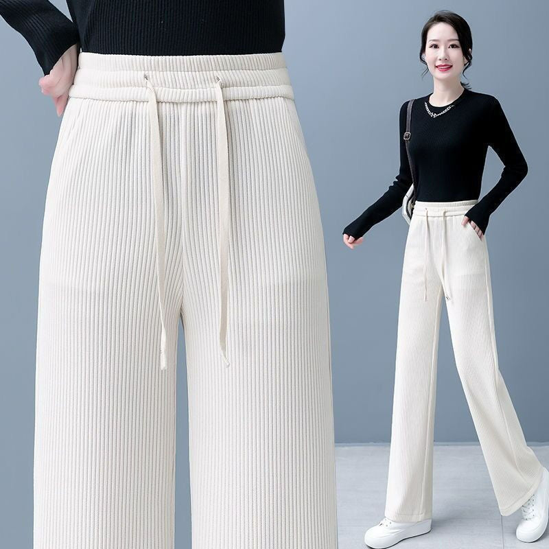 ✨✨【M-3XL】Új bársony lezser bő szárú nadrág, nagyon kényelmes viselet
