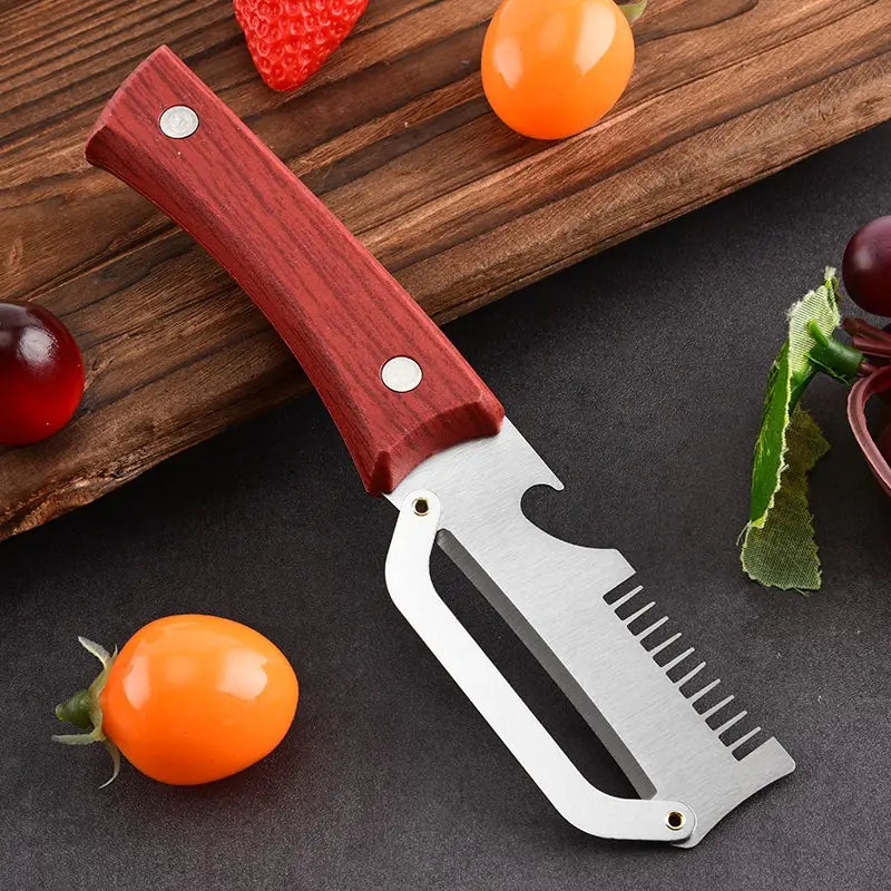 【30%OFF】✅Compra 1 y llévate 1 gratis (2 artículos) 🧅🔪 Pelador de cocina multifuncional 3 en 1: ¡Pela, corta y abre botellas! 🔥