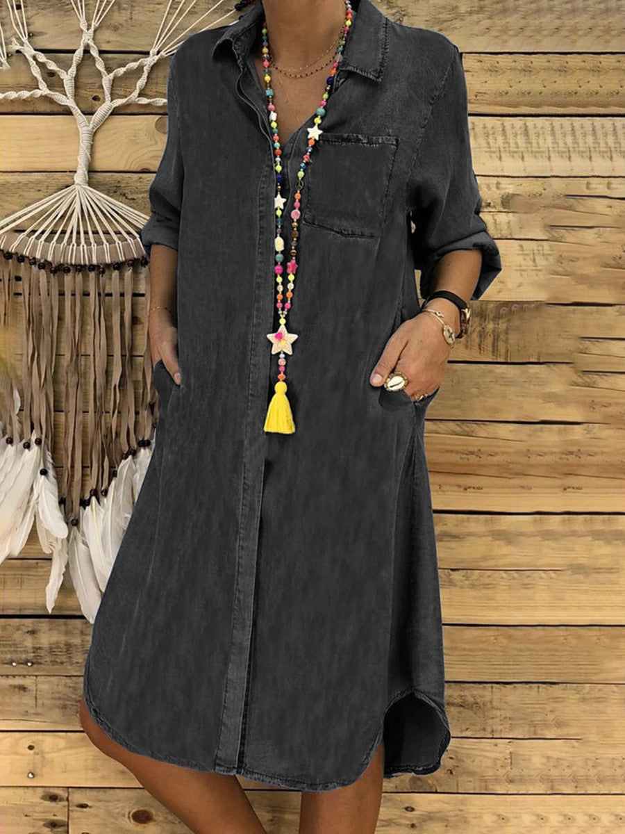 【S-5XL】👗 50% kedvezmény 🔥 【40-120 kg】2026 új, nagy méretű női farmer ruha, hétköznapi, sokoldalú ✅ Utánvét lehetséges