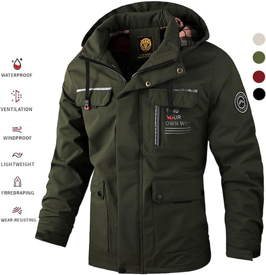 🙌🧥【M-6XL】Muška ležerna jakna, kaput s kapuljačom za jesen i zimu, muški kaput, jednobojna vanjska odjeća