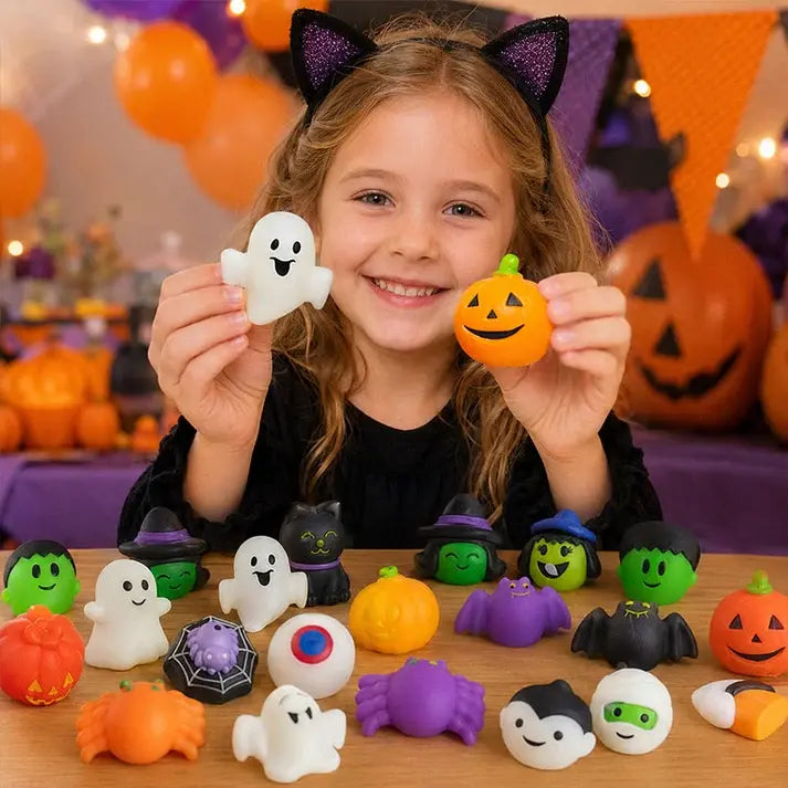 đă50 darabăđ Halloween-tĂ©mĂĄjĂș stresszoldĂł jĂĄtĂ©kok; imĂĄdnivalĂł tök- Ă©s szellemformĂĄjĂș stresszlabdĂĄk.