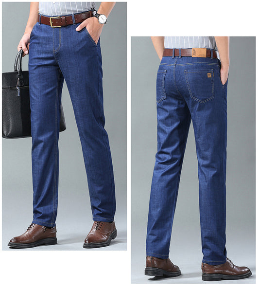 ✨👖【Prémium slágertermék】Egyszerű, laza és sokoldalú plus size férfi farmernadrágok