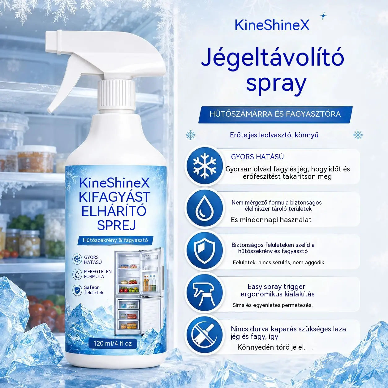 đ„ă2 ĂŒveg 9200ăâïž Ăj jĂ©gtelenĂtĆ spray 2026 đ§Ą Gyorsan eltĂĄvolĂthatĂł jĂ©g a fagyasztĂłbĂłl