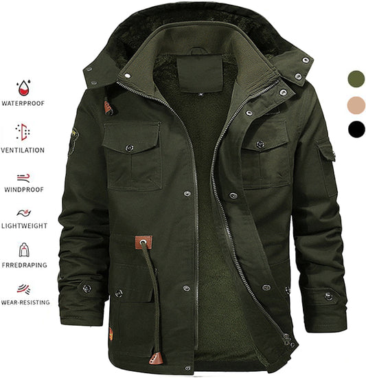 👨🎨【M-5XL】Muška pojačana baršunasta jakna s kapuljačom, jesensko-zimska