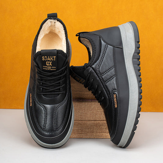 🥾【39-45】Męskie zimowe buty sportowe do rekreacji, ze skóry naturalnej, wodoodporne, z miękką podeszwą i aksamitem