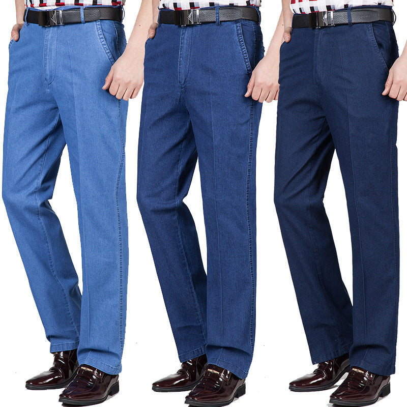 👖👖 2026-ös új férfi nagy méretű, magas derekú farmernadrág