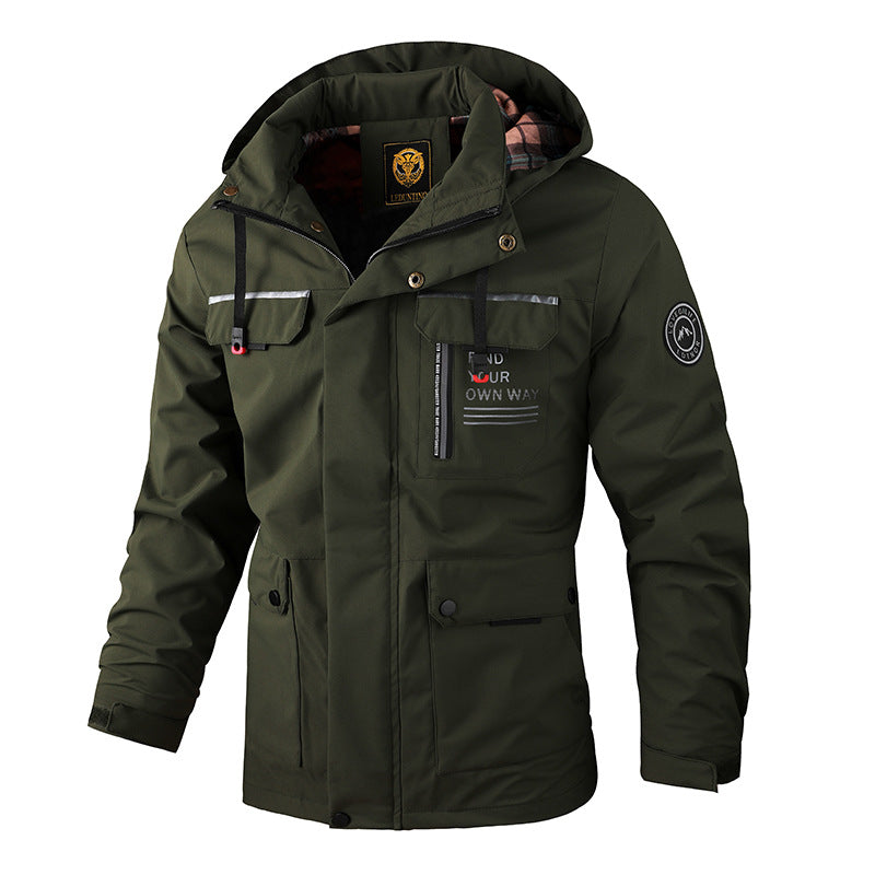 🎆【M-6XL】Νέο ζεστό ανδρικό μπουφάν αντιανεμικό και αδιάβροχο για το φθινόπωρο-χειμώνα