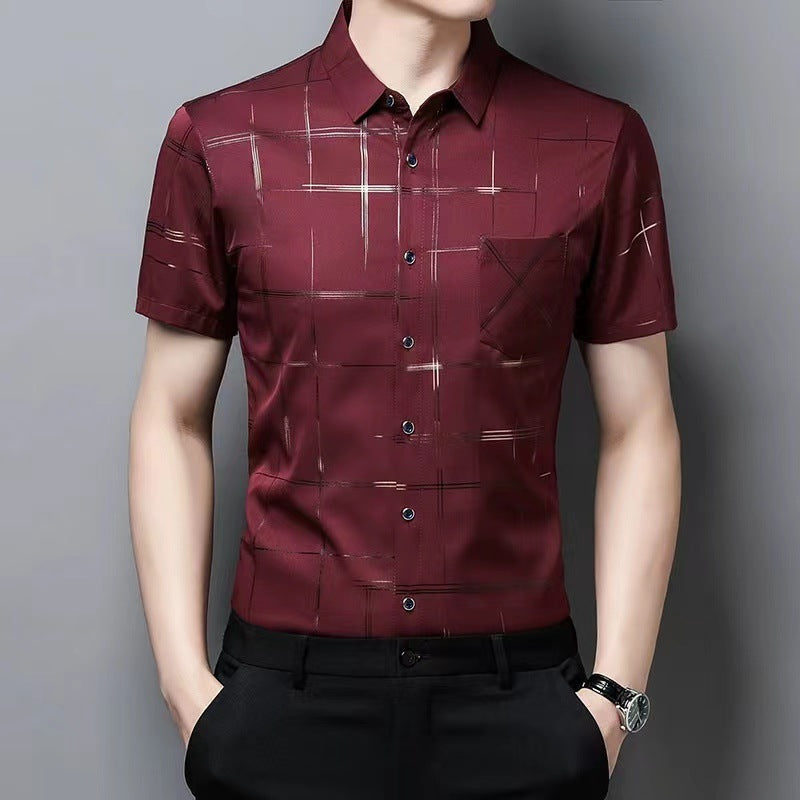 🧊🧊(M-4XL) Férfi nyári jégselyem ing