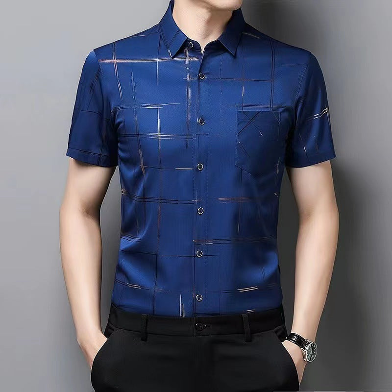 🧊🧊(M-4XL) Férfi nyári jégselyem ing