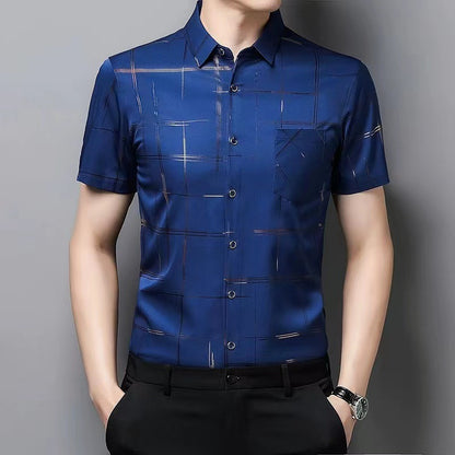 🧊🧊(M-4XL) Férfi nyári jégselyem ing
