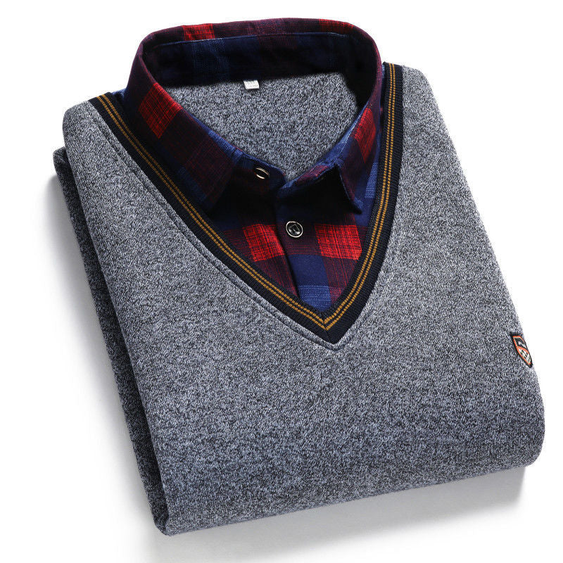 👔 [M-4XL] Meleg, vastag, vastag bársonyos férfiing