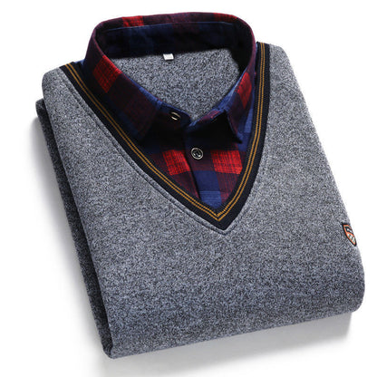 👔 [M-4XL] Meleg, vastag, vastag bársonyos férfiing
