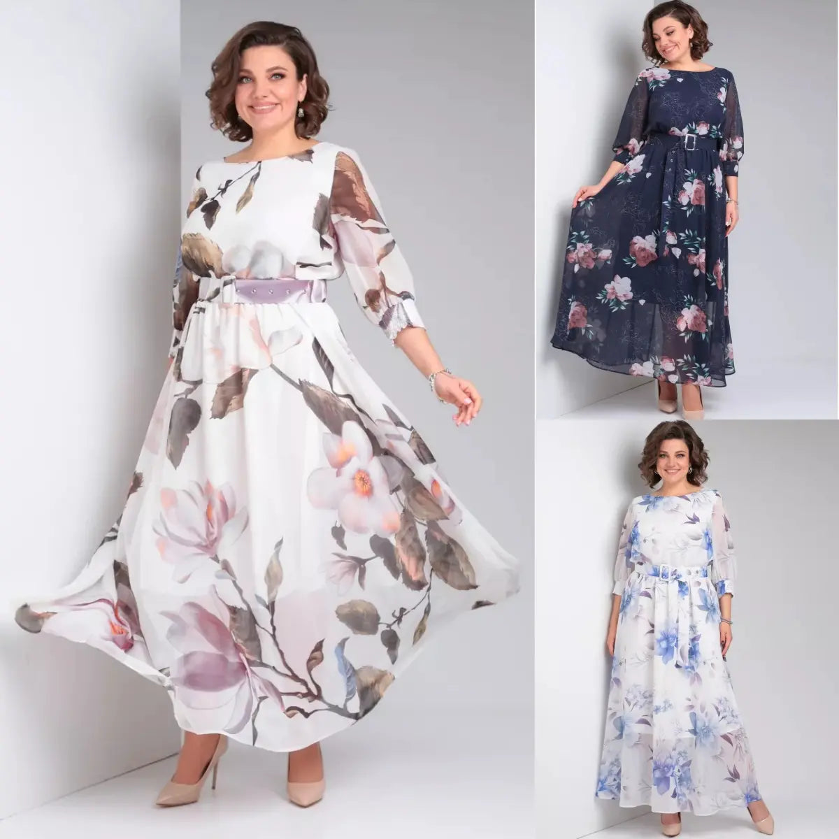 👗【S-5XL】2026 Új tavaszi mintás ruha