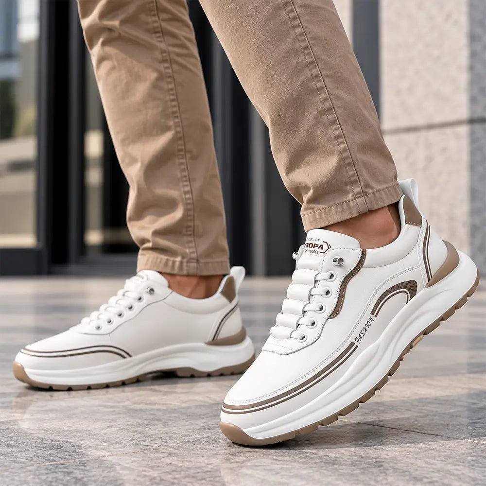 【Tallas 39-45】Zapatillas de piel impermeables y resistentes a las manchas con suelas suaves y cómodas