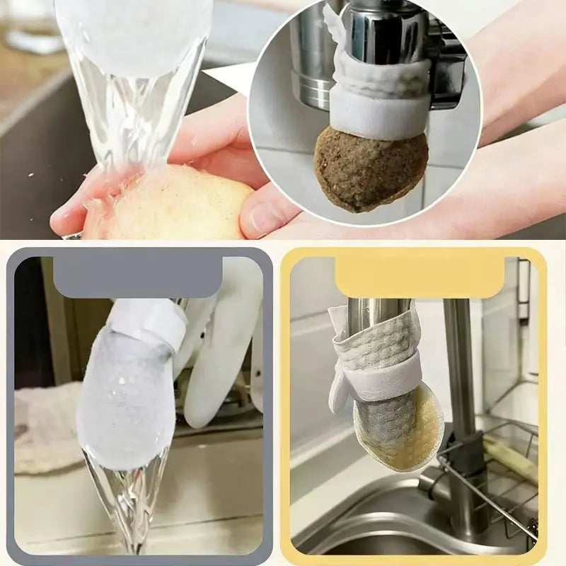 🚰 150 szűrő + 30 tépőzáras pánt ✨ Konyhai csaptelep fröccsenésgátló szűrő | Másodpercek alatt kiszűri az üledéket, rozsdát és szennyeződéseket 💧