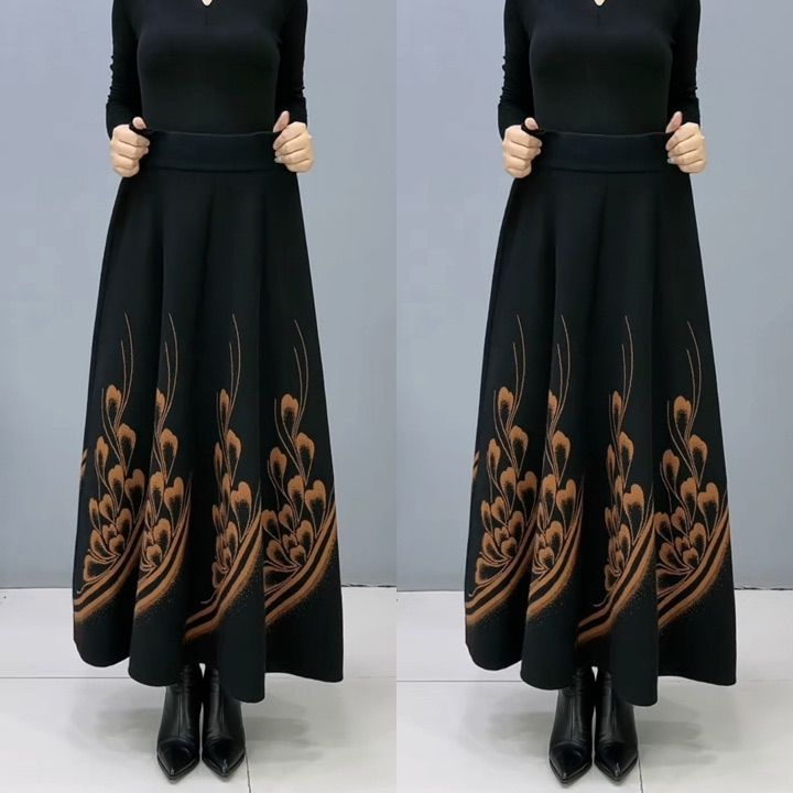 👗🎀【S-3XL】Őszi-téli vastagított gyapjúszoknya