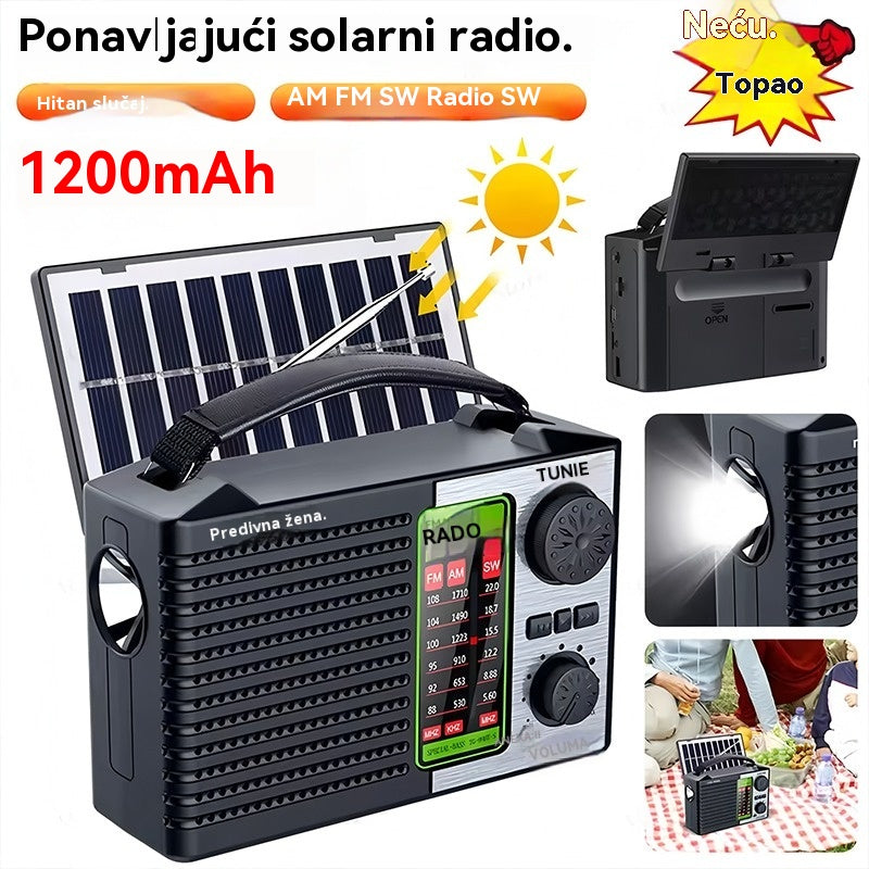💥🏕️Višenamjenski prijenosni radio, AM radio, stabilna Bluetooth kartica, višepojasni audio