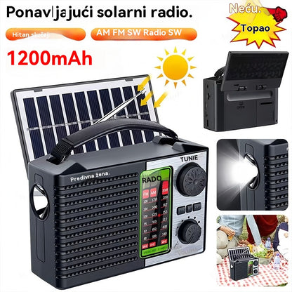 💥🏕️Višenamjenski prijenosni radio, AM radio, stabilna Bluetooth kartica, višepojasni audio