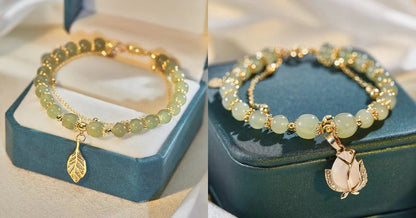 🎊✨【Vegyél egyet, kapsz egyet ingyen】🎁2 db 14 karátos arany karkötő hetian jádével🎊