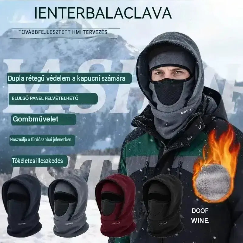 🎉🧣❄️ Meleg és szélálló sapka dupla polár béléssel, amely az arcot is védi – a tökéletes választás télre.
