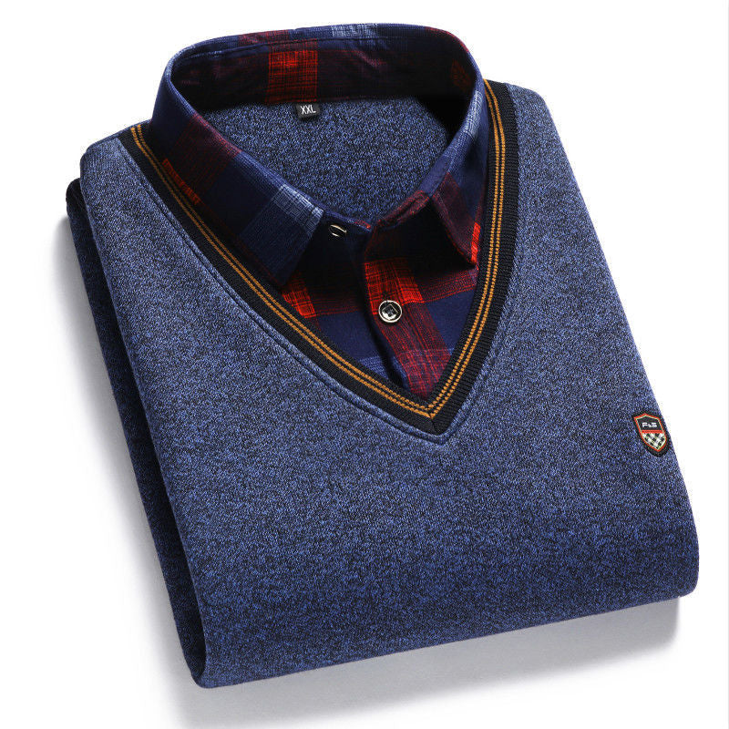 👔 [M-4XL] Meleg, vastag, vastag bársonyos férfiing