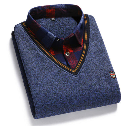 👔 [M-4XL] Meleg, vastag, vastag bársonyos férfiing