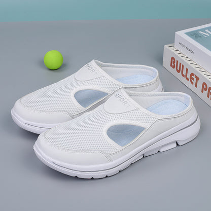🤩👍💥【35-48】Καλοκαιρινή μόδα casual καλοκαιρινές μισές παντόφλες, ελαφριά αθλητικά παπούτσια, unisex