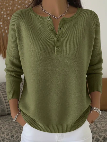 🌷【S-3XL】Női egyszerkeszű V-faszkú pulóver, laza és casual stílusú