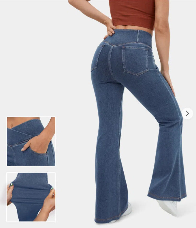 ✨👖【XS-4XL】Női, magas derekú elasztikus farmernadrág