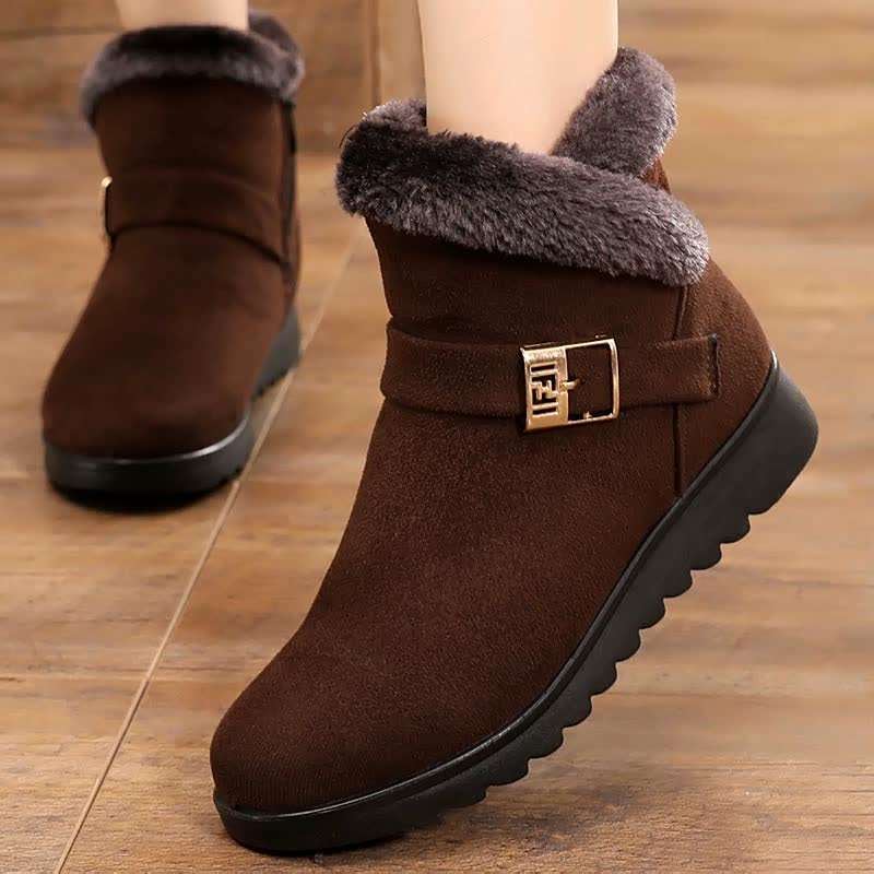 👢【35-43】Női divatos, lapos, meleg, pamut csizma
