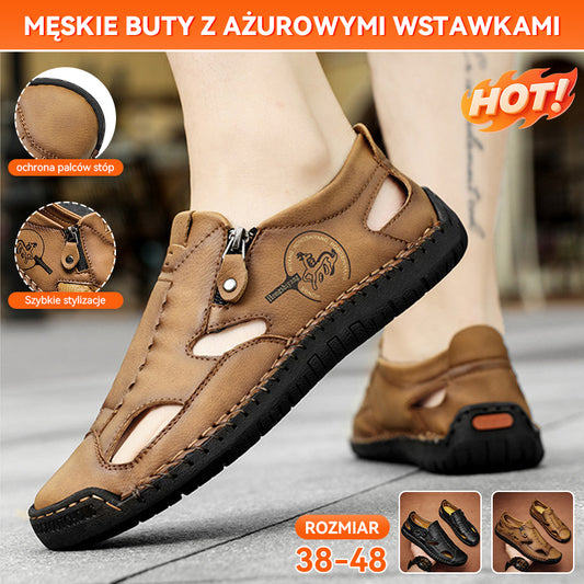 【Buty męskie sprzedają się dobrze】【38-48】2026 Nowe, oddychające, wydrążone sandały męskie na co dzień w dużych rozmiarach
