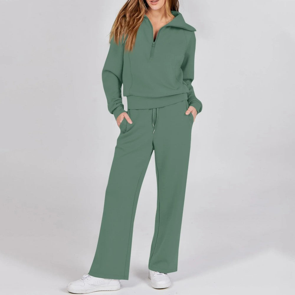 🔥【Kup jeden, drugi gratis】S–2XL Stylowy komplet casualowy, bluza z długim rękawem i szerokie spodnie