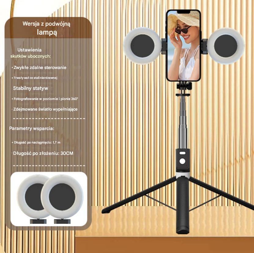 【1,7 m】 Wielofunkcyjny statyw do selfie 6 w 1