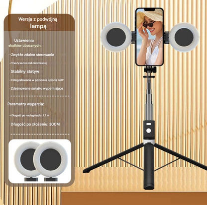 【1,7 m】 Wielofunkcyjny statyw do selfie 6 w 1