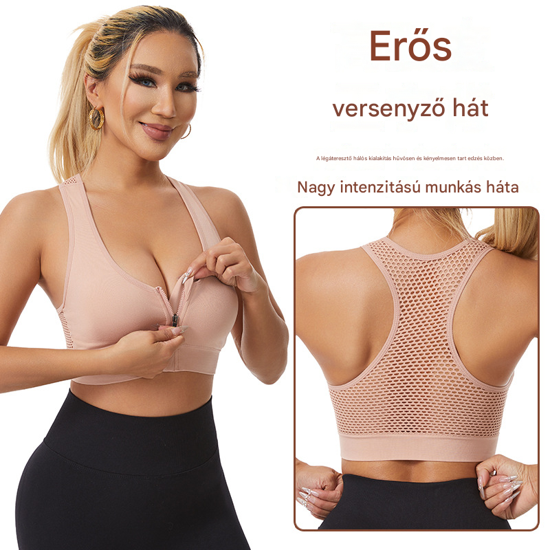 ✨【2 darabos szett】Légáteresztő, kivágott mintás, elöl cipzáras plus size melltartó❤️【47.5-112.5 kg】