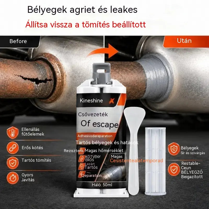 🥳💞 Több mint 50 000 eladott darab! ⭐🔧 Magas hőmérsékletű kipufogó javító gitt: kifejezetten acélhoz fejlesztették ki; erős, tartós kötést biztosít, amely ellenáll a szélsőséges hőnek és rezgésnek. 🚗✅