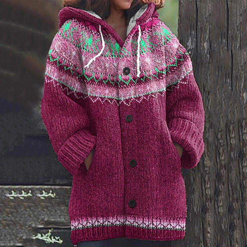 【S-5XL】🎀2026 Ősz/Tél Új Retro Stílusú Meleg Női Kötött Kardigán