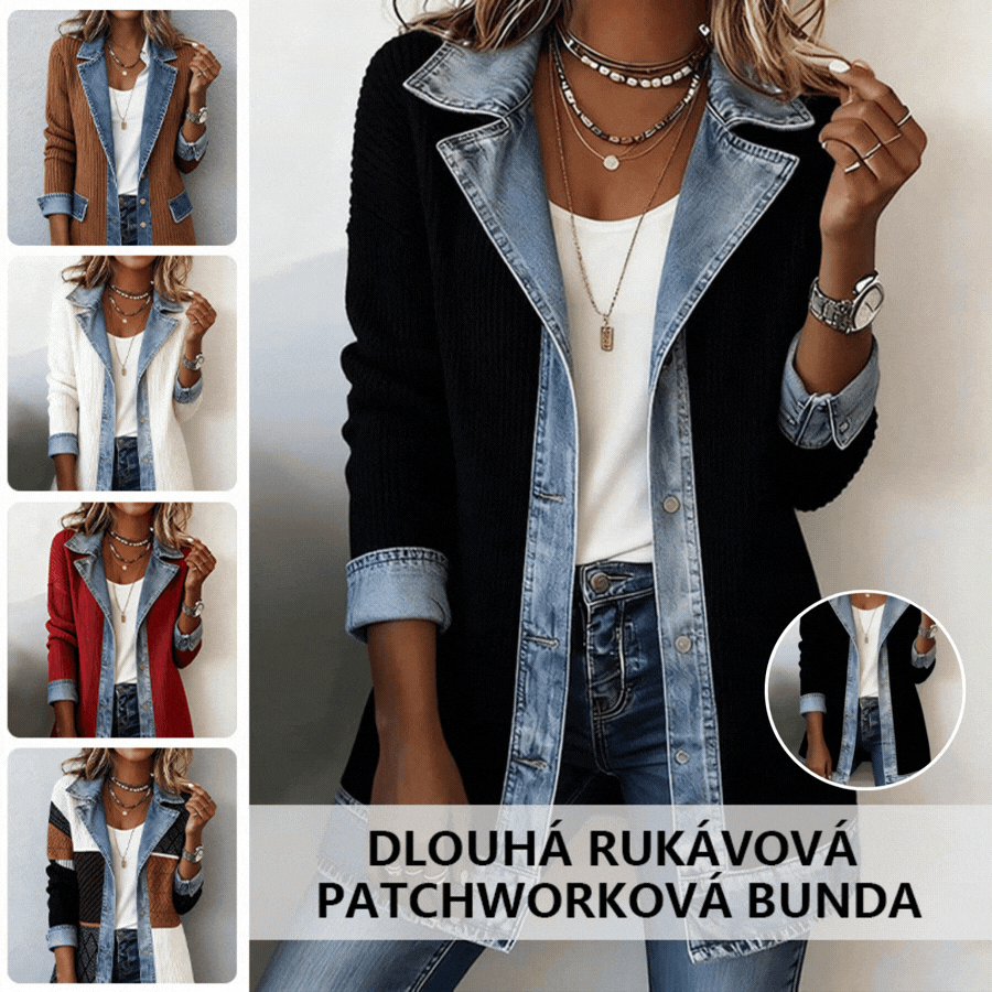 ✨Nueva chaqueta vaquera patchwork para mujer, moderna y elegante (tallas S-3XL)