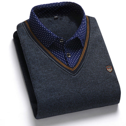 👔 [M-4XL] Meleg, vastag, vastag bársonyos férfiing