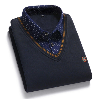 👔 [M-4XL] Meleg, vastag, vastag bársonyos férfiing